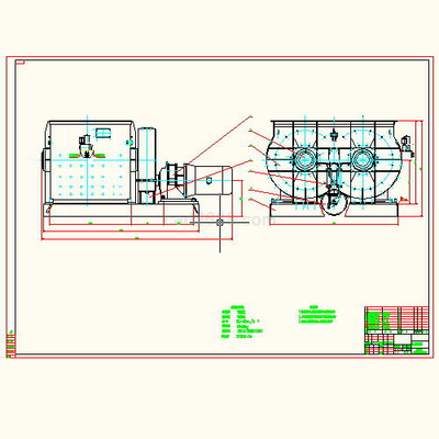 JS1000雙卧軸攪拌機CAD圖形